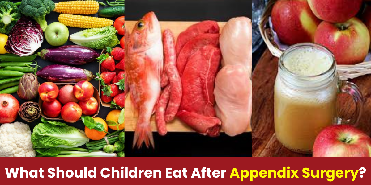 What should children eat after appendix surgery